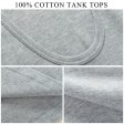 Tank Tops Men 100% Cotton Solid Vest Male Breathable - Grey