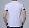 Men Solid Slim Fit Short Sleeve Cotton Collar Casual T Shirt