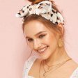 1 Pcs Leopard Headband Coral Fleece Facial Makeup Headband